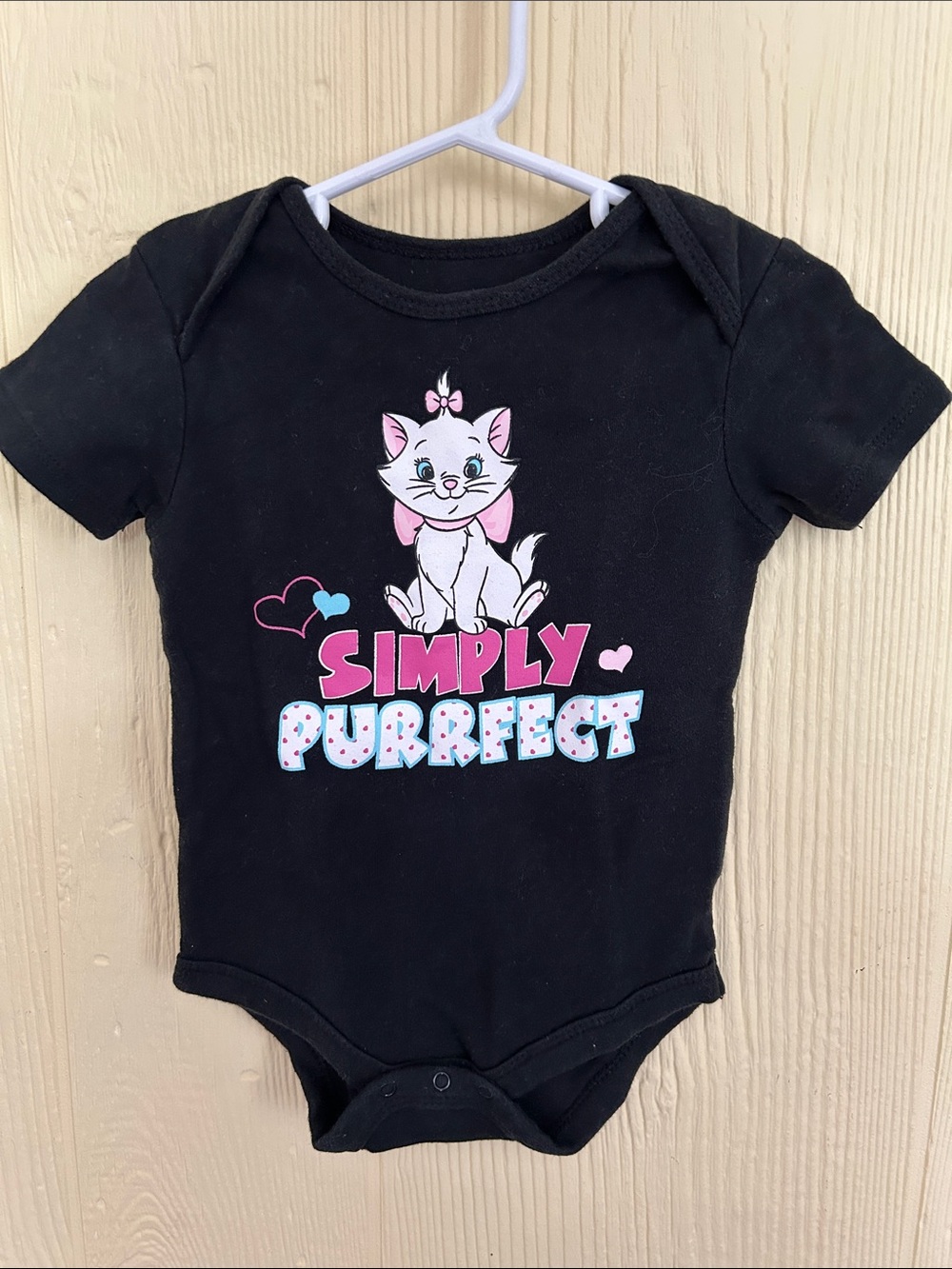 "Simply Purrfect" baby onesie